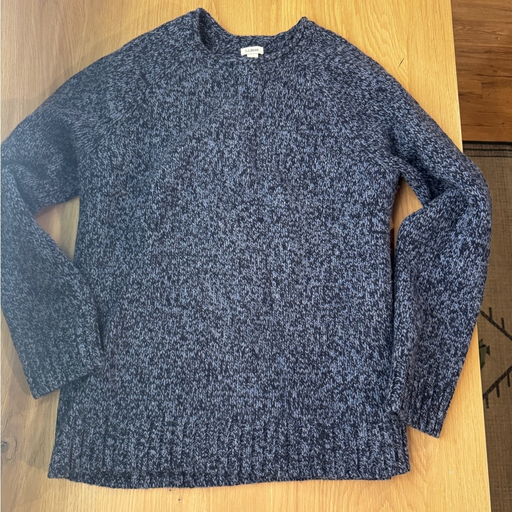 Like New Blue Wool LL Bean Sweater